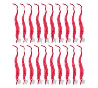 Enforose 20 Pcs Furry Worm, Portable Soft Touch Plush Material Worm, Fuzzy On String Bulk Trick for Cat Party Favors (Roseate)