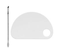 Enforose Nail Art Mixing Palette,Makeup Mixing Palette with Spatula,Thumb Hole Foundation Palette,Semi Circular Shape Makeup Tray,Makeup Tools
