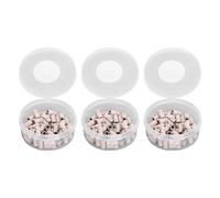 Enforose Nail Art Sanding Bands,Dead Skin Removal Manicure Sanding Bands,Nail Polishing Bands,Manicure Sanding Caps with Storage Box Small (Pink)