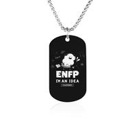 ENFP I'm An Idea Factory MBTI Men's Pendant Necklace for Women Customizable Jewelry Dog Tag Memorial Necklaces