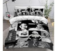 Enfunt-Home Actress Duvet Cover Set Soft Lightweight Microfiber 3 Piece Bedding Set with 2 Pillowcase Kids Quilt Cover Closure Double 200 x 200 cm