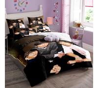 Enfunt-Home British Rock Bands Duvet Cover Set Double 200 x 200 cm Bedroom Soft Lightweight Microfiber, Bedding Set with 2 Pillowcase 50x75cm