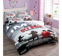 Enfunt-Home British Rock Bands Duvet Cover Set Double 200 x 200 cm Bedroom Soft Lightweight Microfiber, Bedding Set with 2 Pillowcase 50x75cm
