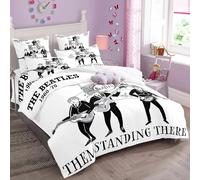 Enfunt-Home British Rock Bands Duvet Cover Set Double 200 x 200 cm Bedroom Soft Lightweight Microfiber, Bedding Set with 2 Pillowcase 50x75cm