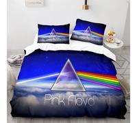 Enfunt-Home British Rock Bands Floyd Algorithm King 230 x 220 cm Bedroom Duvet Cover Set Soft Lightweight Microfiber, Bedding Set with 2 Pillowcase 50x75cm