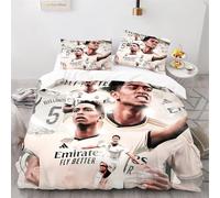 Enfunt-Home Duvet Cover Set Soft Lightweight Microfiber 3 Piece Bedding Set with 2 Pillowcase Kids Quilt Cover Closure Double 200 x 200 cm