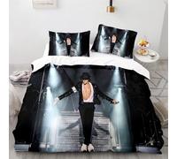 Enfunt-Home Michael Duvet Cover Set Soft Lightweight Microfiber 3 Piece Bedding Set with 2 Pillowcase Kids Quilt Cover Closure Single 135 x 200 cm