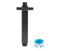 Enga 6 Inch Square Shower Arm with Flange, Ceiling Mount Replacement Rain Shower Head Straight Arm, Oil Rubbed Bronze
