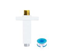 Enga Square Shower Arm with Flange, 3 Inches Ceiling Mount Replacement Rain Shower Head Straight Arm, Chrome