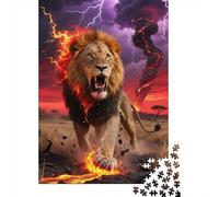Engage Your Brain with Lion- 1000 Piece Wooden Jigsaw Puzzle for Adults - Perfect for Learning And Fun