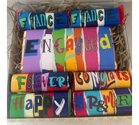 Engaged, Fiancee, novelty chocolate box. Pride, LGBTQ Congratulations gift for friends, family and work colleague. (7 inch sweet treats box, Main bar - milk choc)