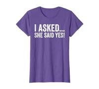 Engagement Announcement - I Asked She Said Yes T-Shirt