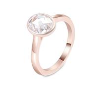 Engagement Band, Rose Gold Wedding Band 9K with 2Ct Oval Shape Moissanite Size H 1/2