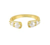 Engagement Bands for Women Gold, Wedding Ring 14K Yellow Gold with White Round Shape Moissanite with Jewelry Box Size P 1/2
