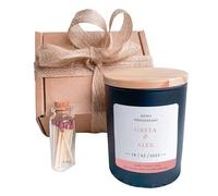 Engagement candle for couple with names and date Personalised Wedding Anniversary or Engagement Gift Soy Wax Scented Candle Mr Mrs On Your Day