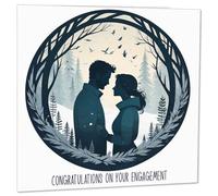 Engagement Card - Congratulations on your Engagement for him her 145 x 145mm