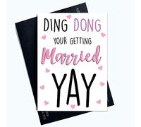 Engagement Cards Celebration Cards Ding Dong Your Getting Married Funny Engagement Card Best Friend Card Wedding Card Marriage PC606