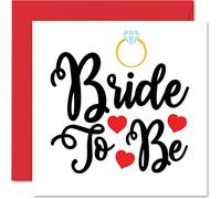 Engagement Cards for Couples - Bride To Be - Congratulations Happy Engagement Gifts, Congrats Well Done Card, 145mm Wedding Marriage Greeting Cards for Couples Fiance Fiancee
