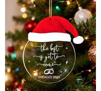 Engagement Christmas Ornament 2025, The Best is Yet to Come Engaged Ornament 2025, Engaged Gifts for Couples Newly Women, Wedding Bridal Shower Gifts, Acrylic First Christmas Engagement Ornament