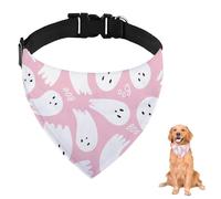 Engagement Dog Bandana Ghost Pink For Large Dogs Medium Dogs Small Washable Adjustable Pet Scarf Reusable Dog Bib Accessories Grooming Parties And Daily Wear