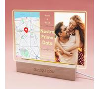 Engagement Gift For Couples, Light Up Photo Frame, Where It All Began Map, Personalised Picture Frames, Long Distance Wedding Presents, Happy Anniversary Valentines Gifts For Her, Friends, Boyfriend