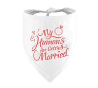 Engagement Gift, My Humans are Getting Married Dog Bandana, Wedding Photo Prop, Pet Scarf, Dog Engagement Announcement, Pet Accessories (Pink)