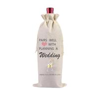Engagement Gift Wine Bags for Couples - Engagement Wine Bags Pair Well with Wedding Planning Wedding Wine Gift Bags Engagement Gift Bags Wine Bottle Bags for Newlyweds