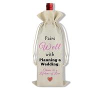 Engagement Gifts for Couple Wedding Gifts Wine Bag Engagement Party Gift Bridal Shower Gift Wedding Planning Gift Pairs Well with Planning a Wedding Wine Bag