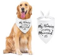 Engagement Gifts for Couples - Bride Gifts My Humans are Getting Married Dog Bandana for Bride to be Wedding Gifts White Dog Scraf for Bridal Shower