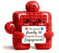 Engagement Gifts for Couples - Handmade Puzzle Plaque with Sweet Card, Engagement Congratulations Present for Newly, Her/Wife/Girlfriend/Fiancee/Bride and Groom.