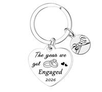 Engagement Gifts for Couples Keyrings Wedding Anniversary Keyring Valentine's Day Gifts for Him Her Gifts for Newly Engaged 2026 Engagement Keyring Christmas Birthday Gifts I Love You Fiance Gifts