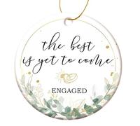 Engagement Gifts for Couples, Perfect Engaged Gifts, Heartfelt Moment Pendant - "The Best is Yet to Come," Just Engaged Decorations for Newly Engaged Couples, Fiance, Woman, Her, Bride to Be