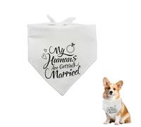 Engagement Gifts My Humans are Getting Married Pet Scarf Dog Engagement Announcement White Pet Accessories
