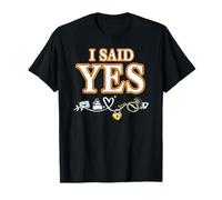 Engagement Revel Outfit For Women He Asked & She Said Yes T-Shirt
