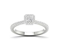 Engagement Ring 18ct White Gold & Platinum Solitaire 0.50ct Diamond Ring