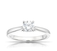 Engagement Ring 18ct White Gold Round Cut Four Claw Solitaire 0.50ct Diamond Ring