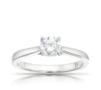 Engagement Ring 18ct White Gold Round Cut Four Claw Solitaire 0.50ct Diamond Ring
