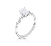 Engagement Ring 18ct White Gold Scatter Solitaire 1.10ct Diamond Ring