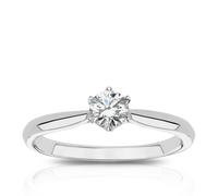Engagement Ring 18ct White Gold Solitaire 0.33ct Eternal Diamond Ring
