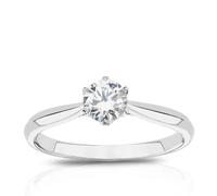 Engagement Ring 18ct White Gold Solitaire 0.50ct Eternal Diamond Ring