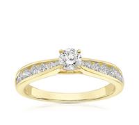 Engagement Ring 18ct Yellow Gold Channel Set Solitaire 0.75ct Diamond Ring