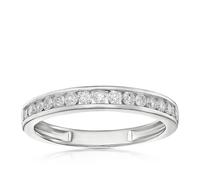 Engagement Ring 9ct White Gold Channel Set 0.30ct Diamond Ring