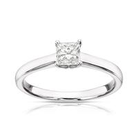 Engagement Ring 9ct White Gold Solitaire 0.50ct Diamond Ring