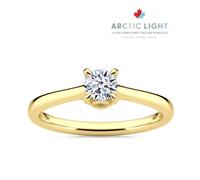 Engagement Ring Arctic Light 18ct Yellow Gold Round Solitaire 0.25ct Diamond Ring