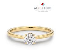 Engagement Ring Arctic Light 18ct Yellow Gold Round Solitaire 0.35ct Diamond Ring