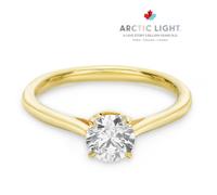 Engagement Ring Arctic Light 18ct Yellow Gold Round Solitaire 0.70ct Diamond Ring
