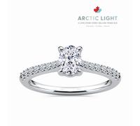 Engagement Ring Arctic Light Platinum Oval Solitaire 0.50ct Diamond Ring