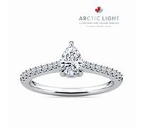 Engagement Ring Arctic Light Platinum Pear Solitaire 0.50ct Diamond Ring