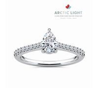 Engagement Ring Arctic Light Platinum Pear Solitaire 0.50ct Diamond Ring