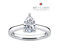 Engagement Ring Arctic Light Platinum Pear Solitaire 0.70ct Diamond Ring